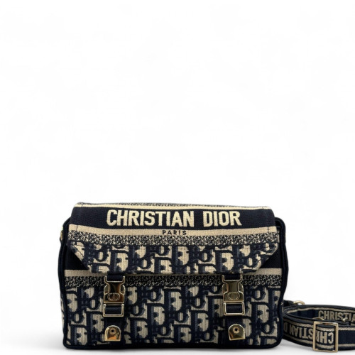 Dior Small Diorcamp Messenger Oblique Blue Beige