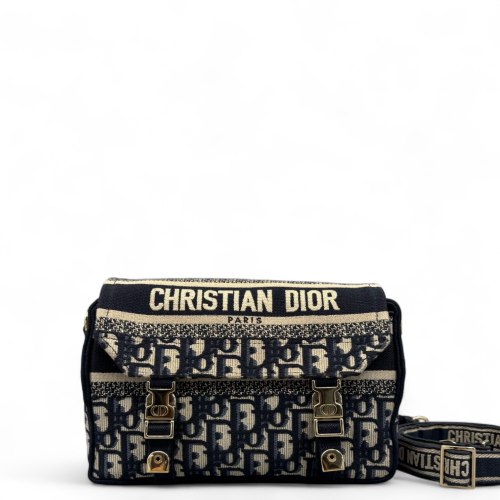 Dior Small Diorcamp Messenger Oblique Blue Beige