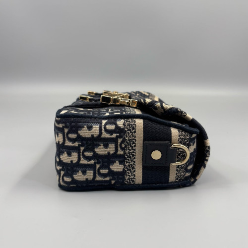 Dior Small Diorcamp Messenger Oblique Blue Beige