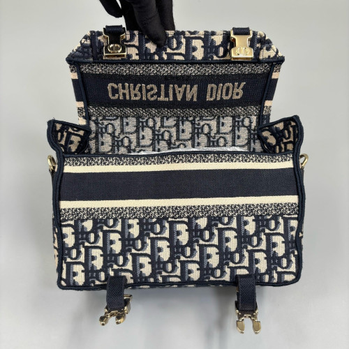 Dior Small Diorcamp Messenger Oblique Blue Beige