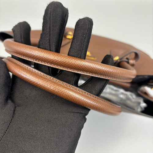 Prada Large Double Bag Saffiano Calfskin Brown