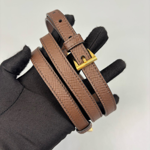 Prada Large Double Bag Saffiano Calfskin Brown