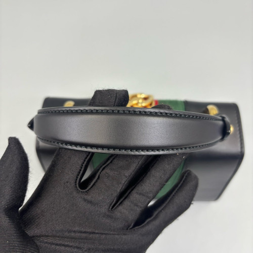 Gucci Web Mini Sylvie Shoulder Bag Calfskin Black Green Red