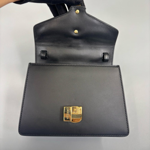 Gucci Web Mini Sylvie Shoulder Bag Calfskin Black Green Red