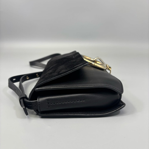 Chloe Mini Faye Day Shoulder Bag Suede Calfskin Black