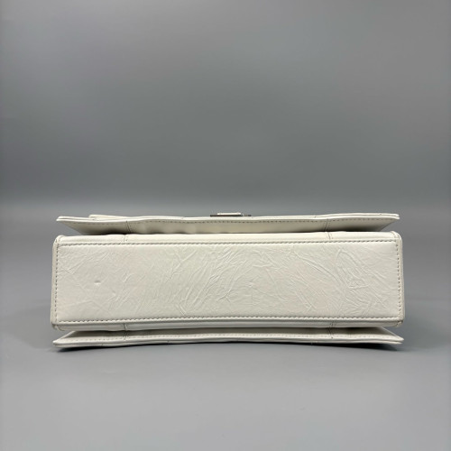 Balenciaga Crush Chain Shoulder Bag Xs Calfskin White