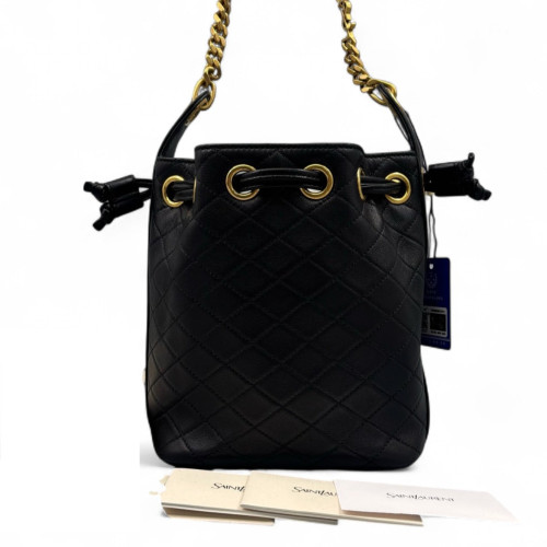 Yves Saint Laurent Bucket Lambskin Black
