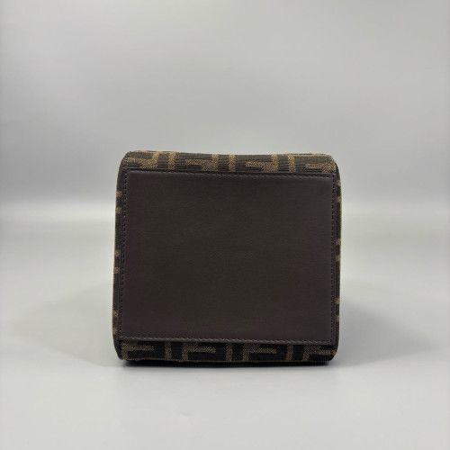 Fendi Mini Origami Zucca Calfskin Brown Dark Brown