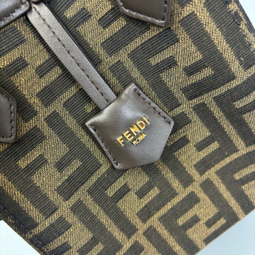 Fendi Mini Origami Zucca Calfskin Brown Dark Brown
