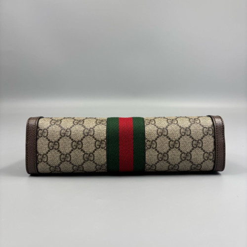 Gucci Web Small Ophidia Chain Shoulder Bag GG Supreme Monogram Beige Brown Green