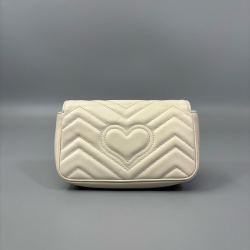 Gucci Matelasse Mini GG Marmont Calfskin White