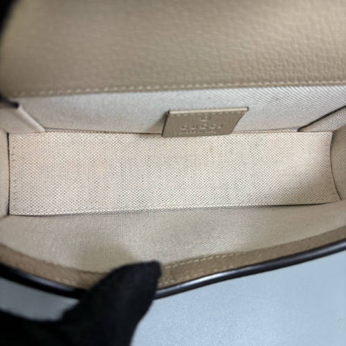 Gucci Mini Horsebit 1955 GG Supreme Monogram Beige Clair