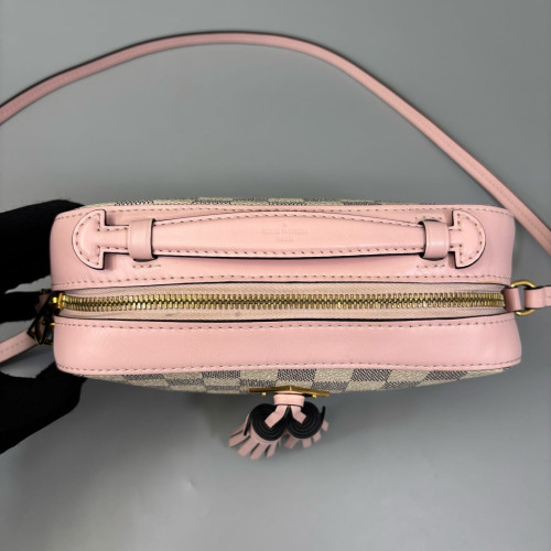 Louis Vuitton Saintonge Damier Azur White Pink