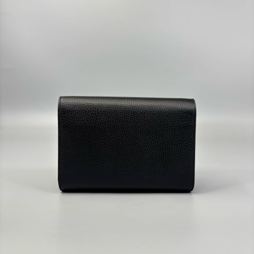 Gucci Mini Dionysus Chain Wallet Grained Calfskin Black