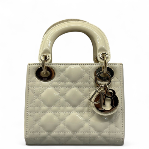 Dior Mini Lady Dior Patent Calfskin Beige Dior Mini Lady Dior Patent Calfskin Beige