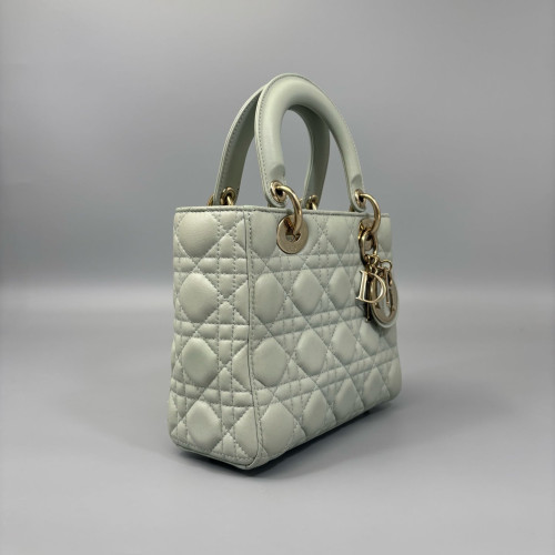 Dior Small Lady Dior Lambskin Light Green
