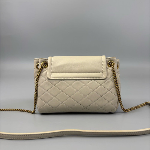 Yves Saint Laurent Mini Nolita Shoulder Bag Calfskin Beige