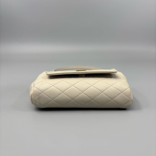 Yves Saint Laurent Mini Nolita Shoulder Bag Calfskin Beige