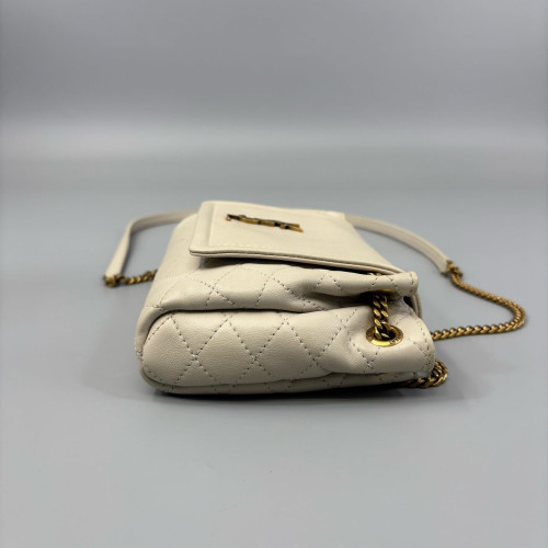 Yves Saint Laurent Mini Nolita Shoulder Bag Calfskin Beige