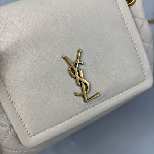 Yves Saint Laurent Mini Nolita Shoulder Bag Calfskin Beige