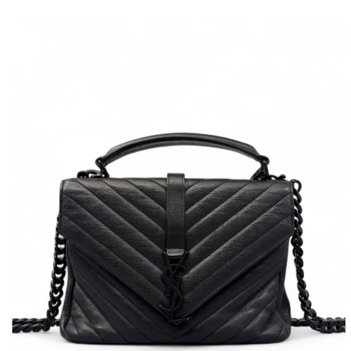 Yves Saint Laurent Medium College Calfskin Black Yves Saint Laurent Medium College Calfskin Black