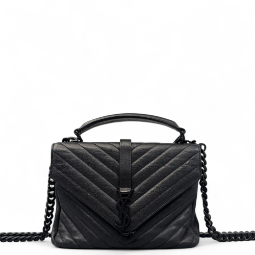 Yves Saint Laurent Medium College Calfskin Black Yves Saint Laurent Medium College Calfskin Black