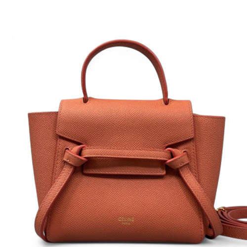Celine Pico Belt Bag Grained Calfskin Brick Red
