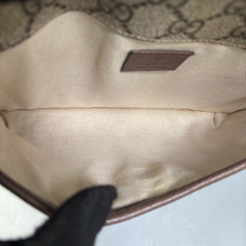 Gucci Web Neo Vintage Belt Bag GG Supreme Monogram Brown Beige