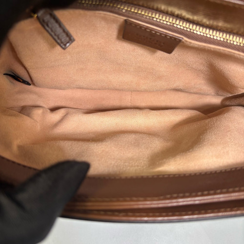 Gucci Medium Horsebit 1955 GG Supreme Monogram Brown Beige