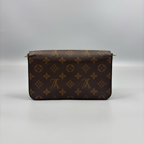 Louis Vuitton Pochette Felicie Chain Wallet Monogram Brown