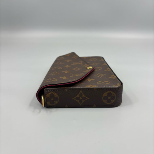 Louis Vuitton Pochette Felicie Chain Wallet Monogram Brown