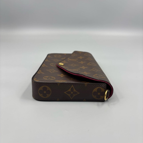 Louis Vuitton Pochette Felicie Chain Wallet Monogram Brown