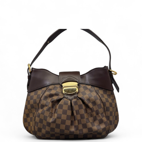Louis Vuitton Sistina Shoulder Bag MM Damier Ebene Brown