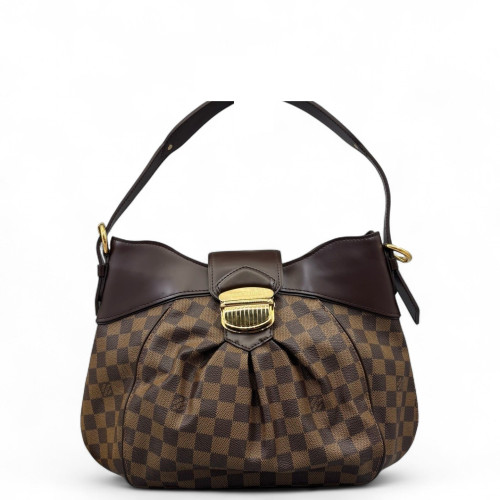 Louis Vuitton Sistina Shoulder Bag MM Damier Ebene Brown