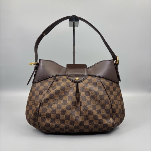Louis Vuitton Sistina Shoulder Bag MM Damier Ebene Brown