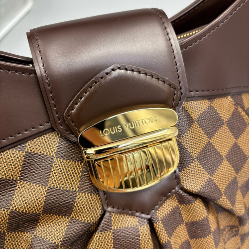 Louis Vuitton Sistina Shoulder Bag MM Damier Ebene Brown