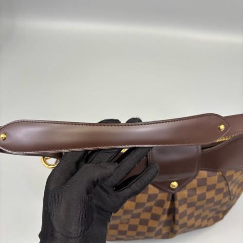 Louis Vuitton Sistina Shoulder Bag MM Damier Ebene Brown