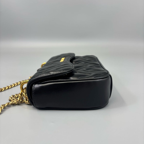 Miu Miu Flap Bag Soft Calfskin Black