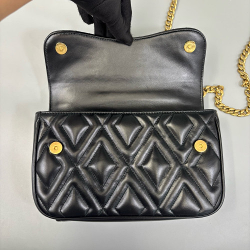 Miu Miu Flap Bag Soft Calfskin Black