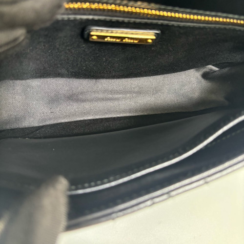 Miu Miu Flap Bag Soft Calfskin Black