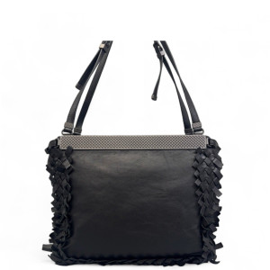 Bottega Veneta Tote Bag Lambskin Intrecciato Black