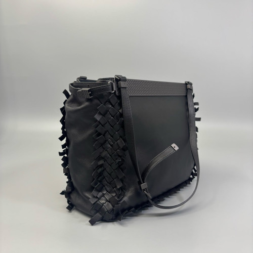 Bottega Veneta Tote Bag Lambskin Intrecciato Black