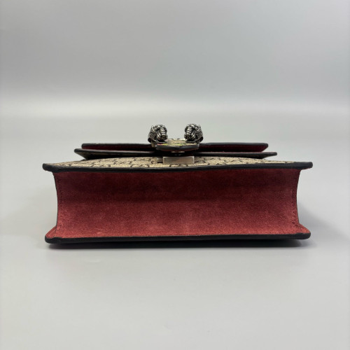 Gucci Mini Dionysus GG Supreme Monogram Blooms Brown Red Pink