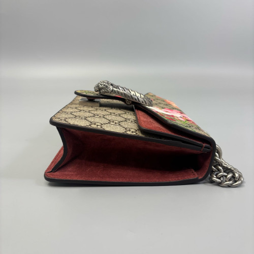 Gucci Mini Dionysus GG Supreme Monogram Blooms Brown Red Pink