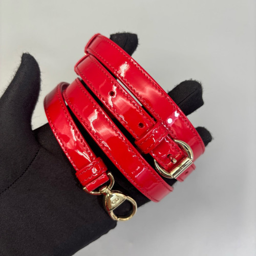 Dior Mini Lady Dior Patent Calfskin Red