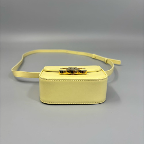 Celine Mini Claude Shoulder Bag Smooth Calfskin Yellow