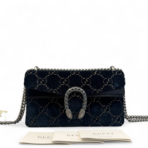 Gucci Crystal Small Dionysus Velvet Black