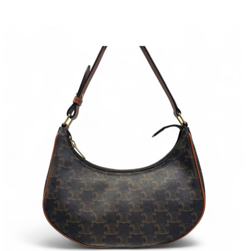 Celine Medium Ava Shoulder Bag Triomphe Brown Black
