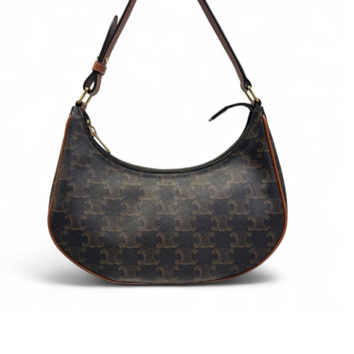 Celine Medium Ava Shoulder Bag Triomphe Brown Black
