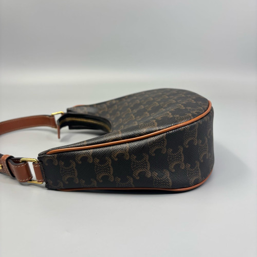 Celine Medium Ava Shoulder Bag Triomphe Brown Black